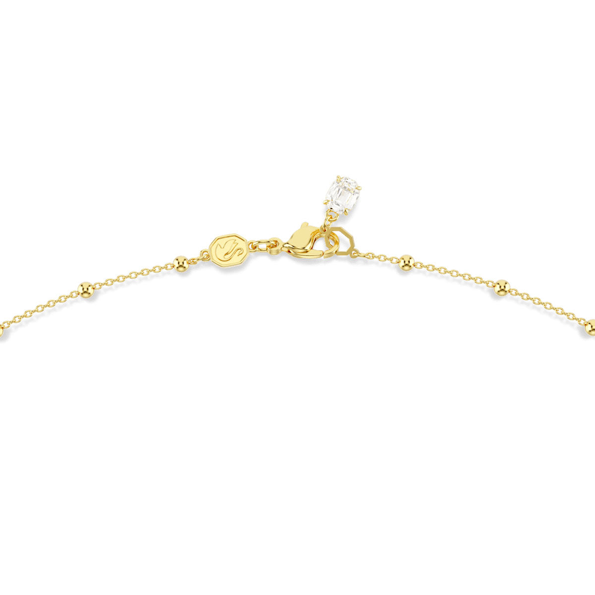 Imber strandage, Round cut, White, Gold-tone plated