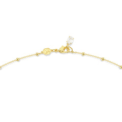 Imber strandage, Round cut, White, Gold-tone plated
