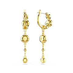 Imber drop earrings, Round cut, White, Mixed metal finish