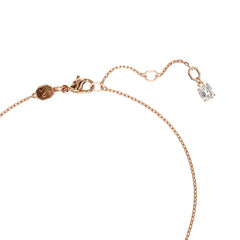 Idyllia Y pendant, Crystal pearl, Shell, White, Rose gold-tone plated