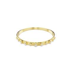 Numina bangle, Mixed round cuts, White, Gold-tone plated