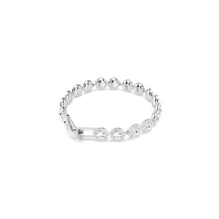 Una Angelic Tennis bracelet, Round cut, White, Rhodium plated