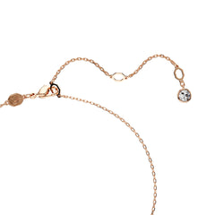 Hyperbola set, Infinity, White, Rose gold-tone plated