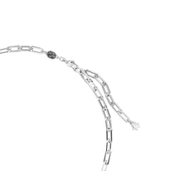 Constella necklace, White, Rhodium plated