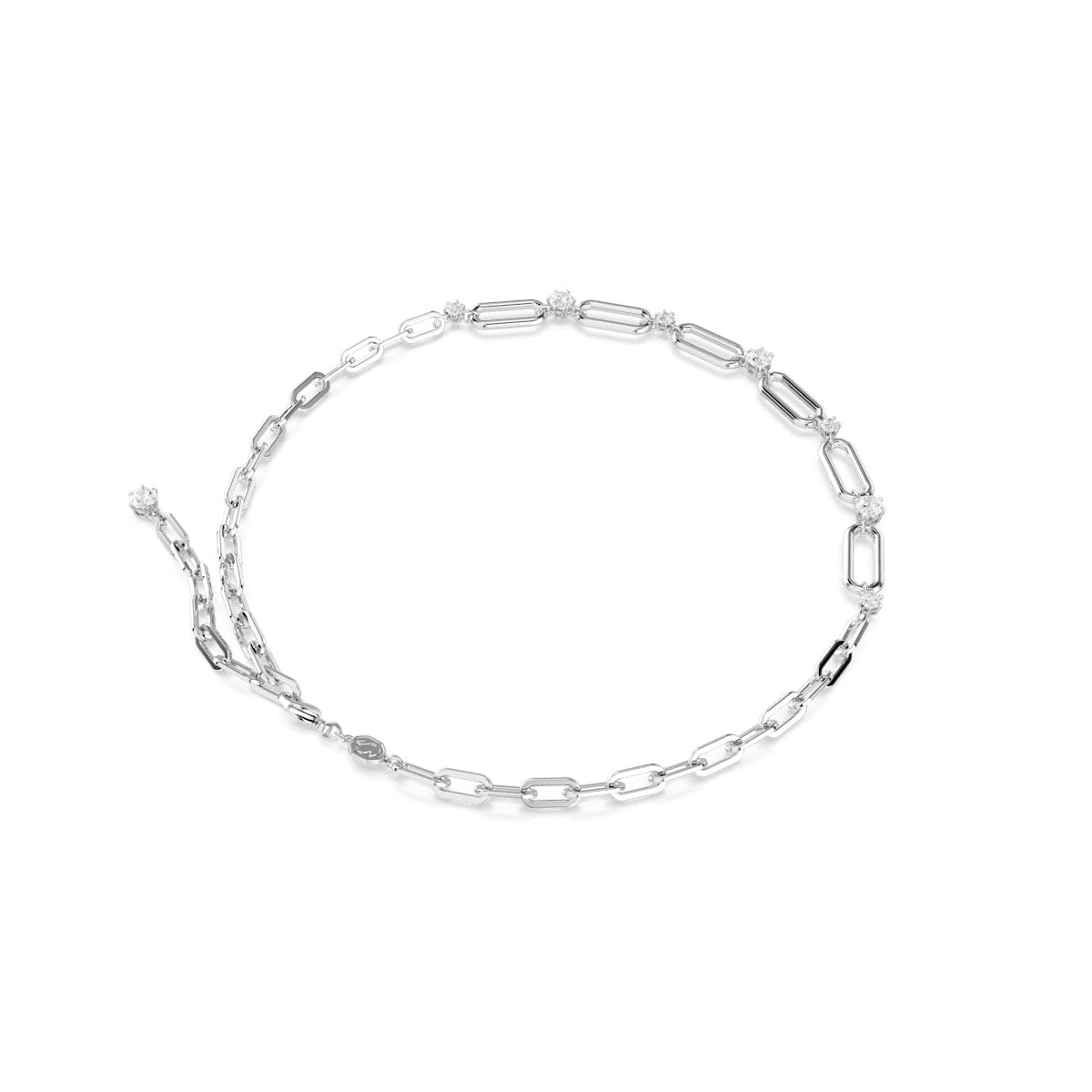 Constella necklace, White, Rhodium plated