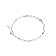 Constella necklace, White, Rhodium plated
