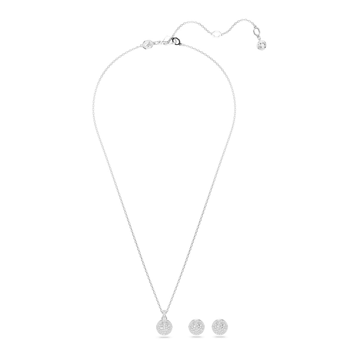 Sublima set, White, Rhodium plated