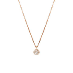 Sublima layered pendant, White, Rose gold-tone plated