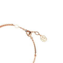 Sublima bangle, White, Rose gold-tone plated