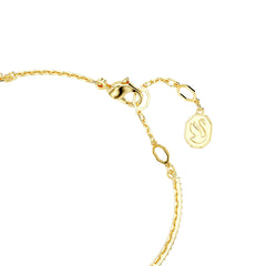 Chroma bangle, Heart, Red, Gold-tone plated