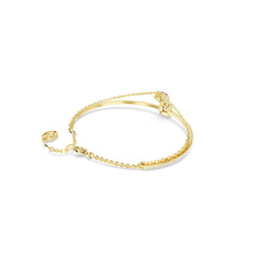 Chroma bangle, Heart, Red, Gold-tone plated