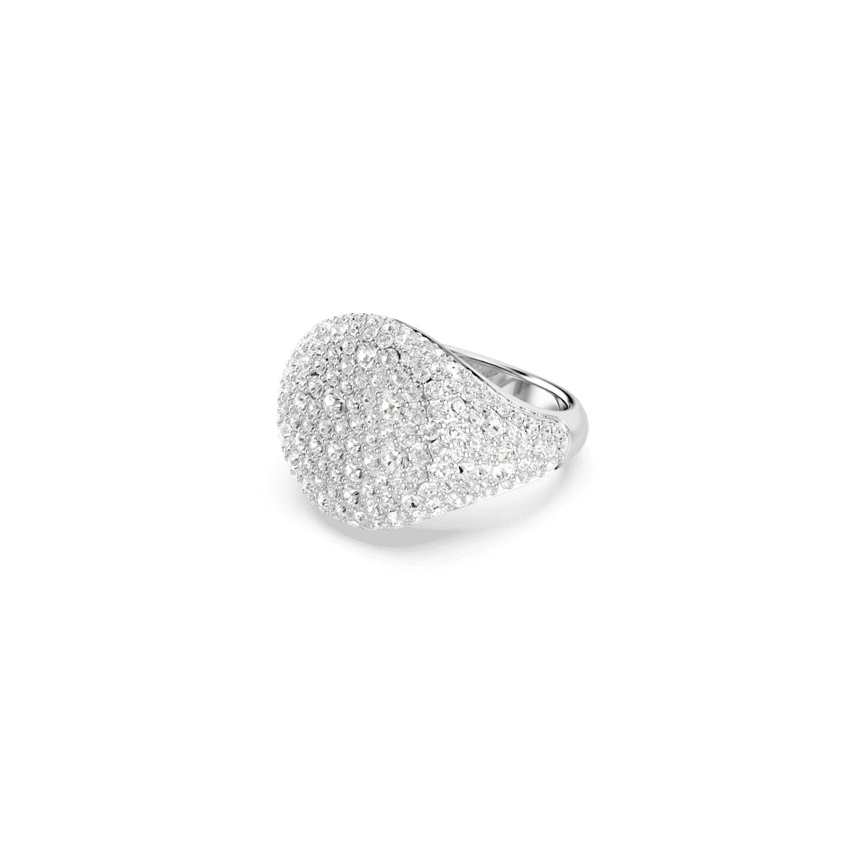 Sublima cocktail ring, White, Rhodium plated