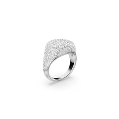 Sublima cocktail ring, White, Rhodium plated