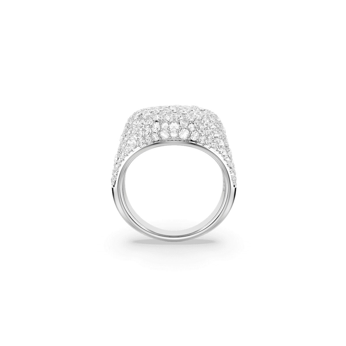 Sublima cocktail ring, White, Rhodium plated