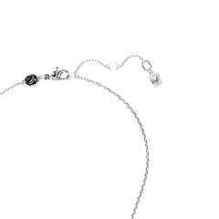 Idyllia set, Crystal pearl, Heart, White, Rhodium plated