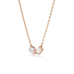 Mesmera set, Mixed cuts, White, Rose gold-tone plated