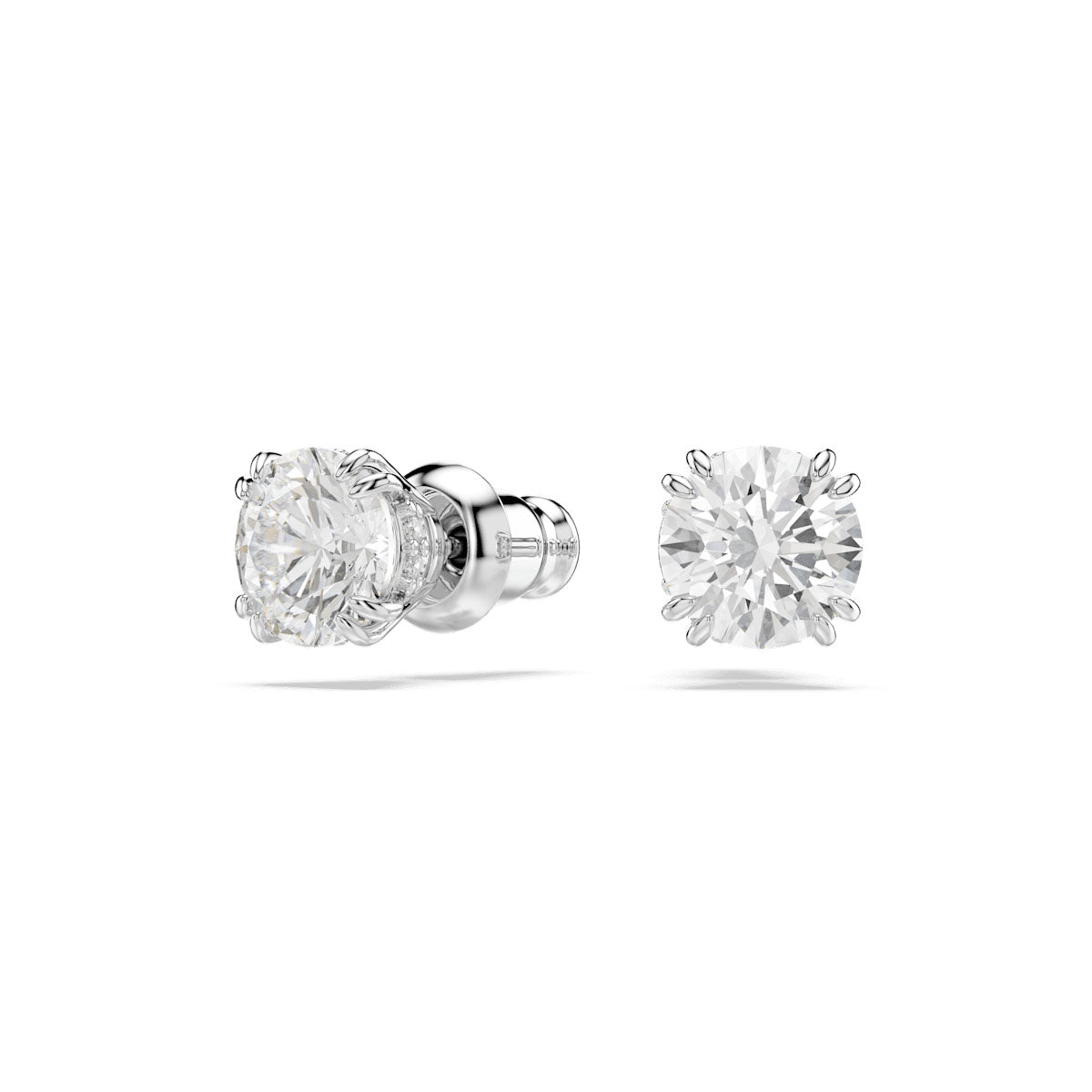 Idyllia set, Mixed cuts, Flower, Blue, Rhodium plated