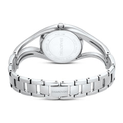 Hyperbola bangle watch, Swiss Made, Metal bracelet, Silver tone, Stainless steel