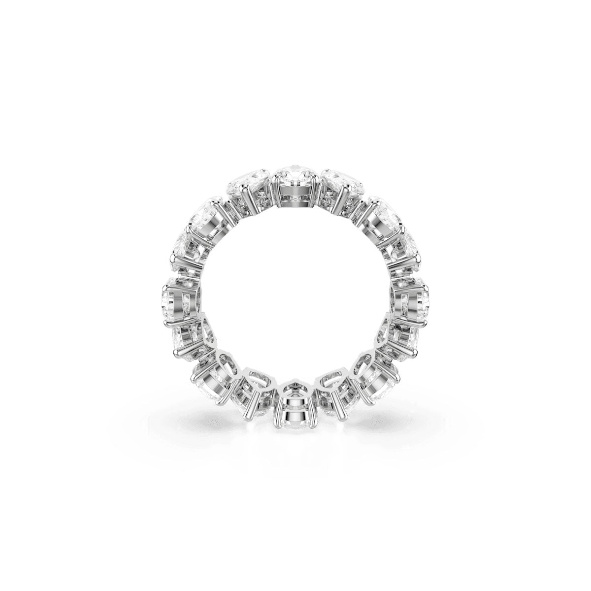 Matrix Vittore ring, Pear cut, White, Silver-tone finish