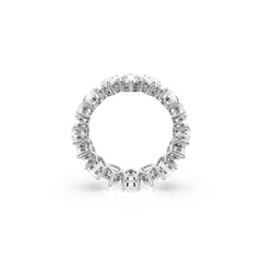 Matrix Vittore ring, Pear cut, White, Silver-tone finish