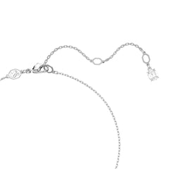 Matrix set, Crystal pearl, Round cut, White, Rhodium plated