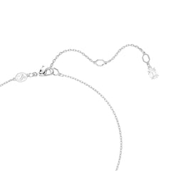 Hyperbola pendant, Mixed cuts, Twist, White, Rhodium plated