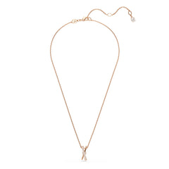 Hyperbola pendant, Mixed cuts, Twist, White, Rose gold-tone plated