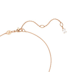 Hyperbola pendant, Mixed cuts, Twist, White, Rose gold-tone plated