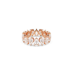 Matrix Vittore ring, Pear cut, White, Rose gold-tone finish