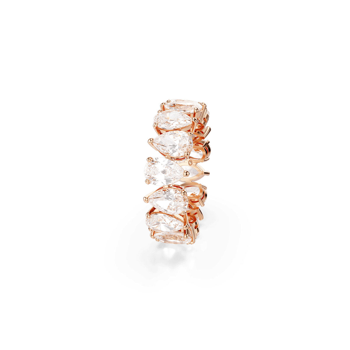 Matrix Vittore ring, Pear cut, White, Rose gold-tone finish