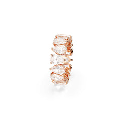 Matrix Vittore ring, Pear cut, White, Rose gold-tone finish