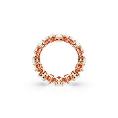 Matrix Vittore ring, Pear cut, White, Rose gold-tone finish