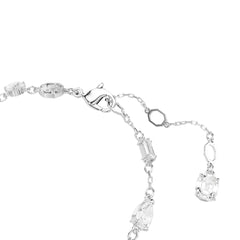 Idyllia bracelet, Mixed cuts, Snowflake, White, Rhodium plated