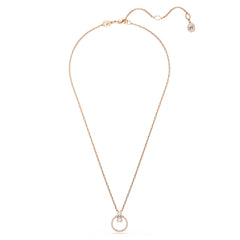 Constella pendant, Round cut, White, Rose gold-tone plated