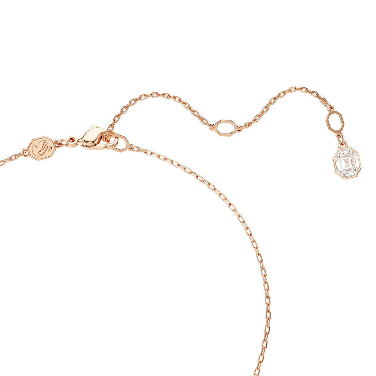 Constella pendant, Round cut, White, Rose gold-tone plated