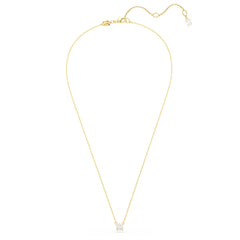 Stilla Attract pendant, Square cut, White, Gold-tone plated