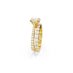 Stilla ring, Set (2), Round cut, White, Gold-tone plated