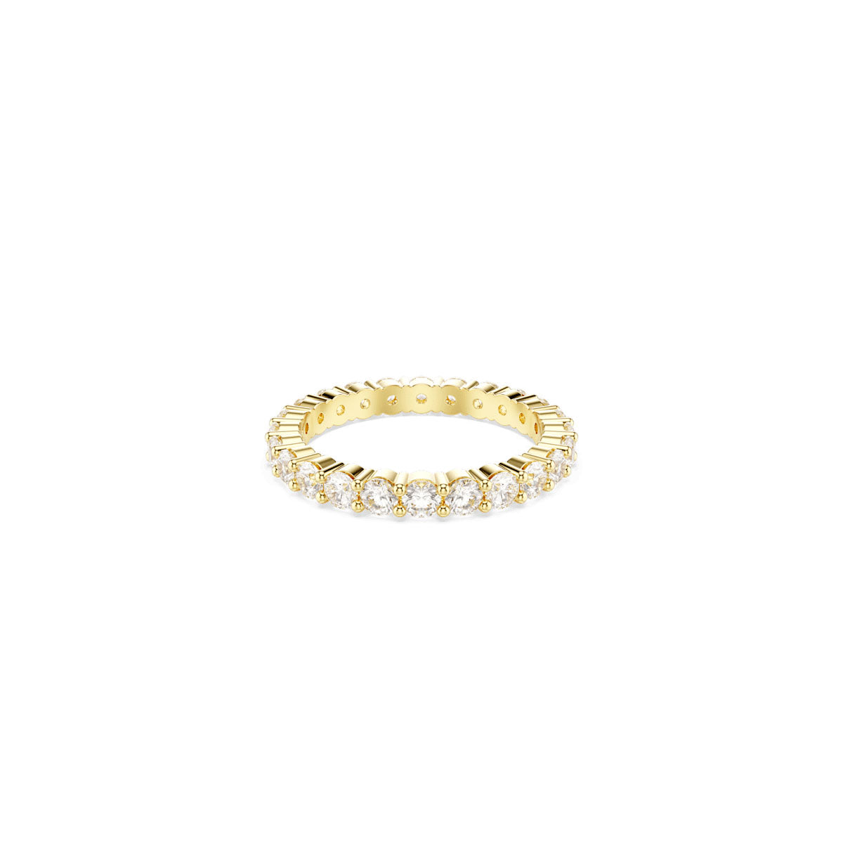 Stilla ring, Set (2), Round cut, White, Gold-tone plated