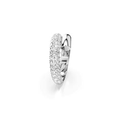 Dextera ring, White, Rhodium plated