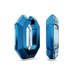 Lucent hoop earrings, Octagon shape, Small, Blue