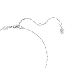Sublima pendant, Round cut, White, Rhodium plated