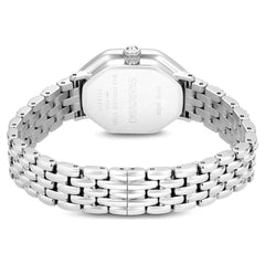 Dextera octagon watch Swiss Made, Metal bracelet, Silver tone, Stainless steel