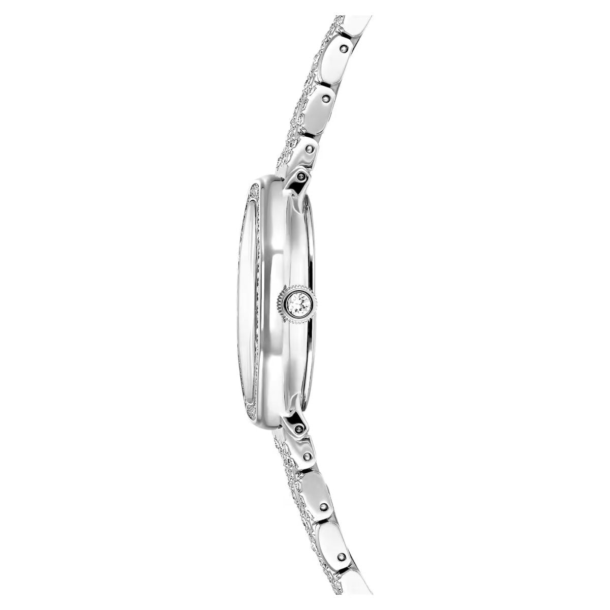 Dextera octagon watch Swiss Made, Metal bracelet, Silver tone, Stainless steel