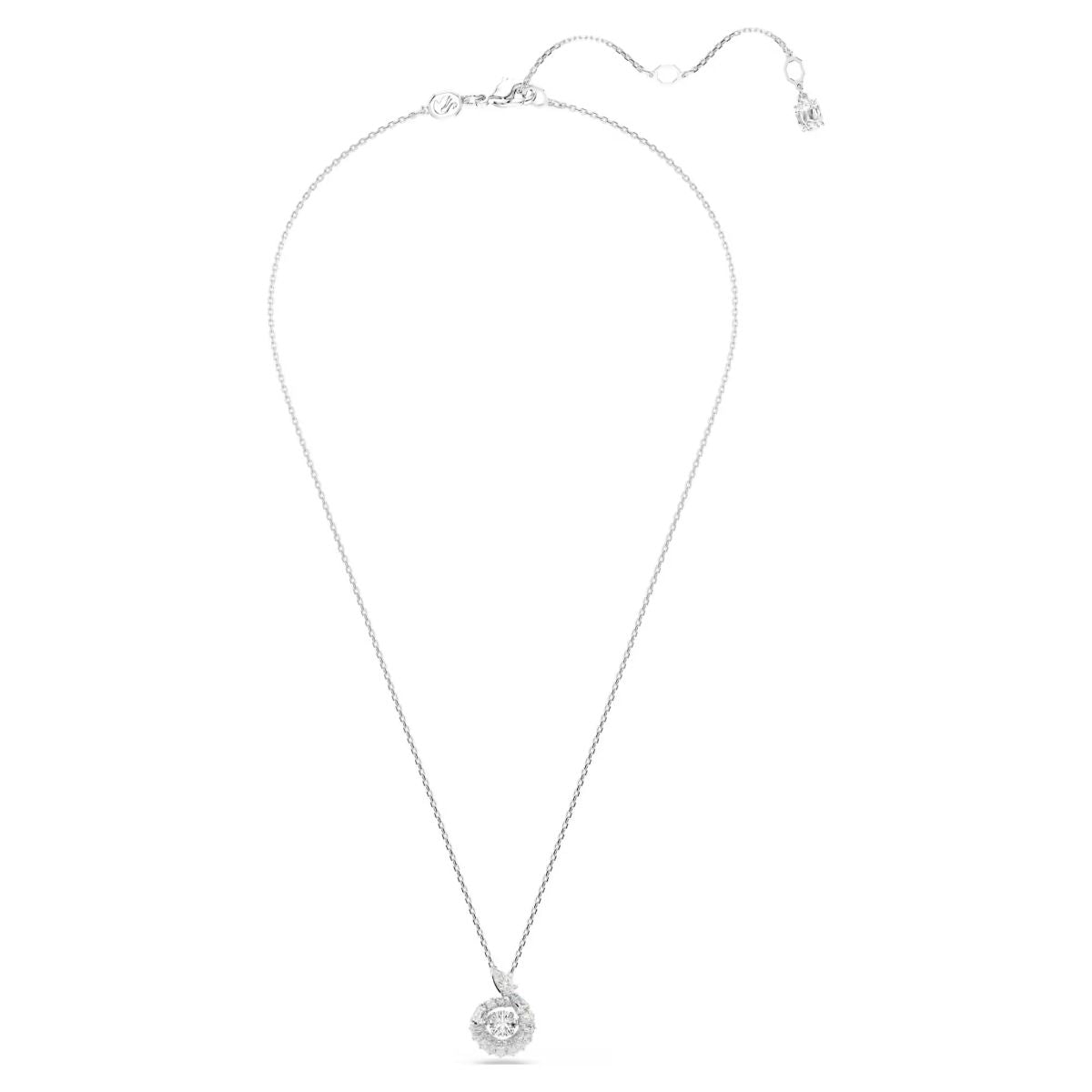 Snake pendant, Mixed cuts, Year of the Snake, White, Rhodium plated