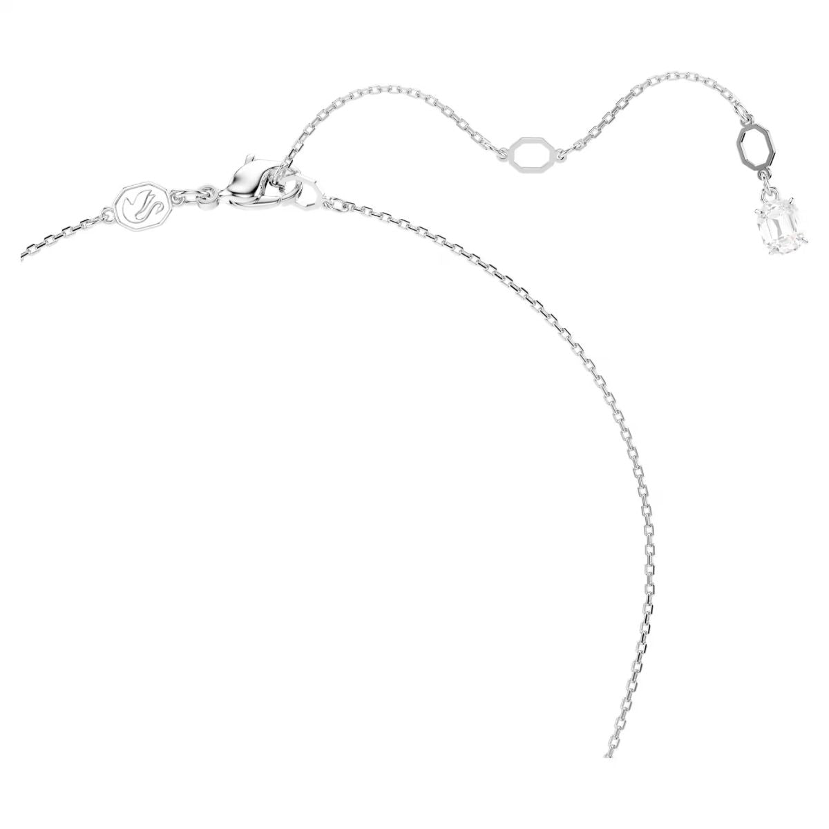 Snake pendant, Mixed cuts, Year of the Snake, White, Rhodium plated