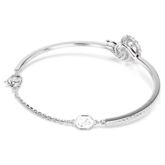 Snake bracelet, Mixed cuts, Year of the Snake, White, Rhodium plated