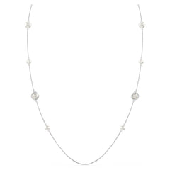 Snake strandage, Crystal pearl, Mixed cuts, Year of the Snake, White, Rhodium plated