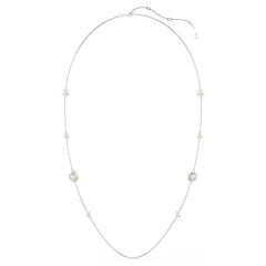 Snake strandage, Crystal pearl, Mixed cuts, Year of the Snake, White, Rhodium plated