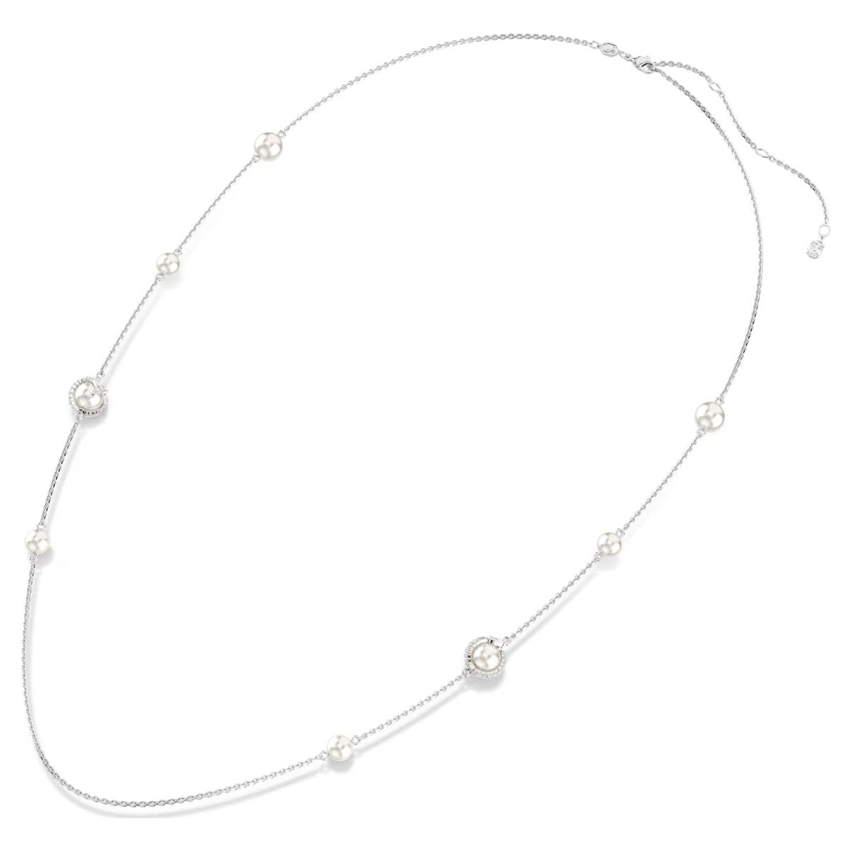 Snake strandage, Crystal pearl, Mixed cuts, Year of the Snake, White, Rhodium plated