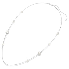 Snake strandage, Crystal pearl, Mixed cuts, Year of the Snake, White, Rhodium plated